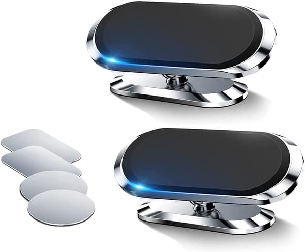 Universal Mobiltelefonhållare Extra Starka Magneter 2 Pack med 4 Metallplattor