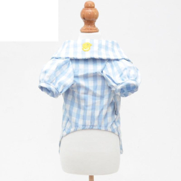Lemmikkien vaatteet Kevät Kesä Uudet Koiran Vaatteet Lemmikkipaita Pieni koira Blue plaid S