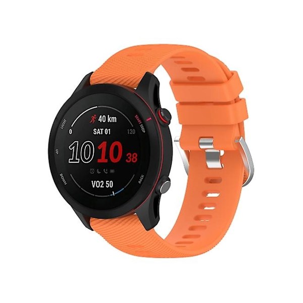 Rem för Garmin Forerunner255 22Mm Orange Cross Texture Silikonklockarmband