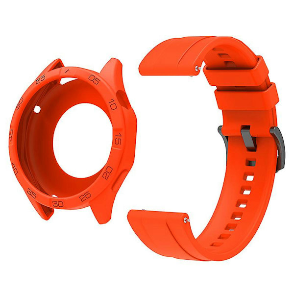 Silikonarmband för Huawei Watch GT 4 46mm, med klockfodral Orange