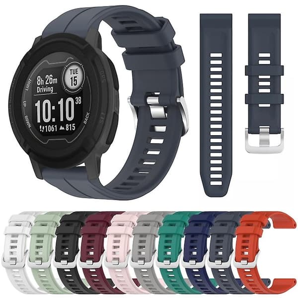 För Garmin Instinct 22 mm enfärgad watch Light Green