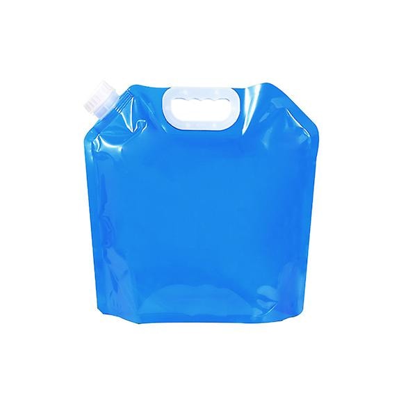 Bärbar vattenpåse Fällbar Nödöverlevnad Hopvikbar Vattenbehållare Väska Camping Vandring Ryggsäck Blue 5L