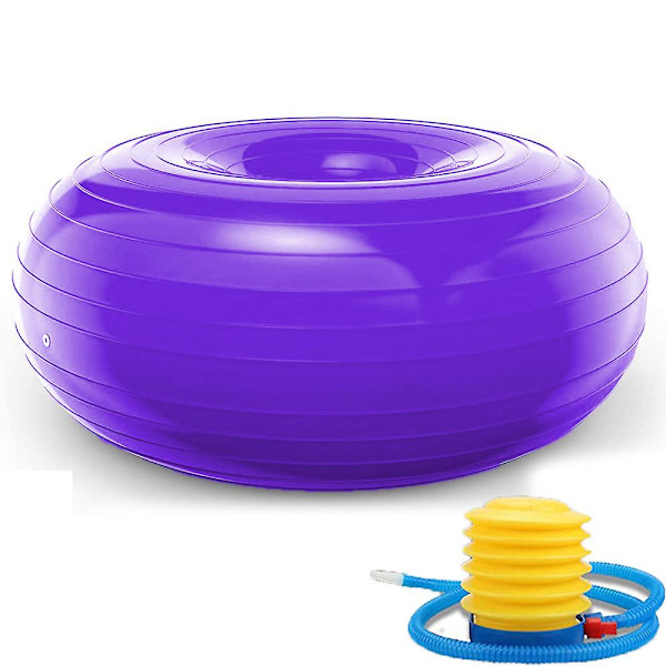 Donutövning, träning, bålträning, schweizisk stabilitetsboll för yoga Purple