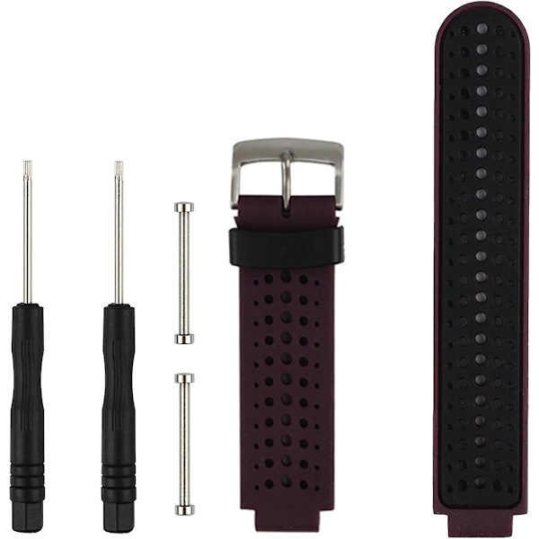 Udskiftningsrem til smart armbåndsur til Garmin Forerunner 220/230/235/620/630/735xt/235 Lite Plum-Black