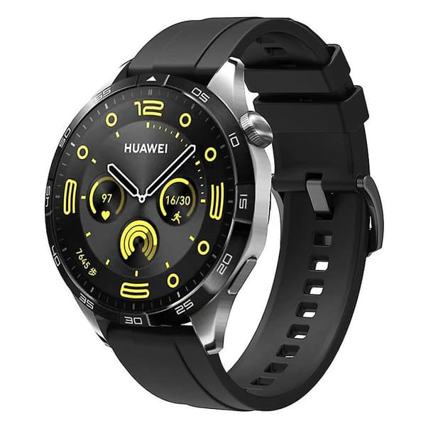 22mm silikone rem til Huawei Watch Gt 4 46mm Black