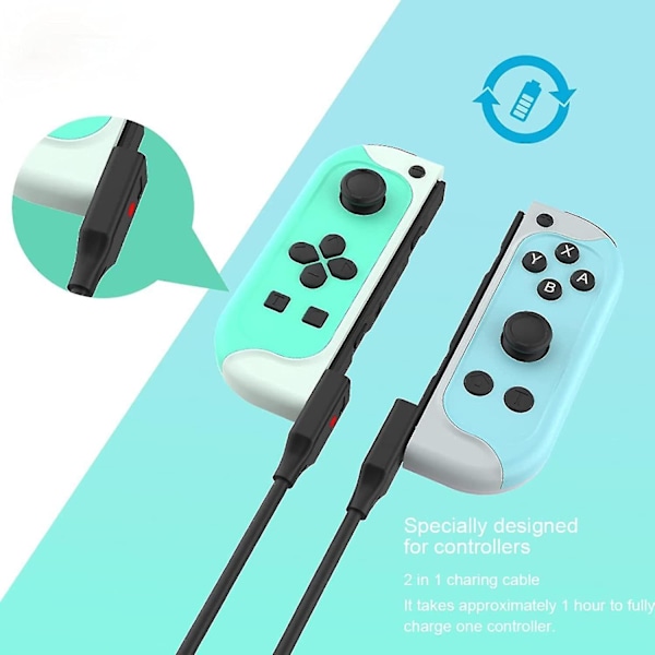 Trådlös handkontroll för Nintendo Switch Joy-med par av Bluetooth Gamepad Joypad Joystick ersättning för Nintendo Switch Joy Pad med Turbo Gyro Axi