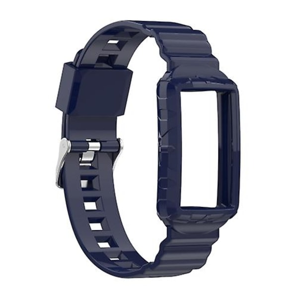 For Fitbit Charge 3 Se Silicone One Body Armor Watch Band Navy Blue