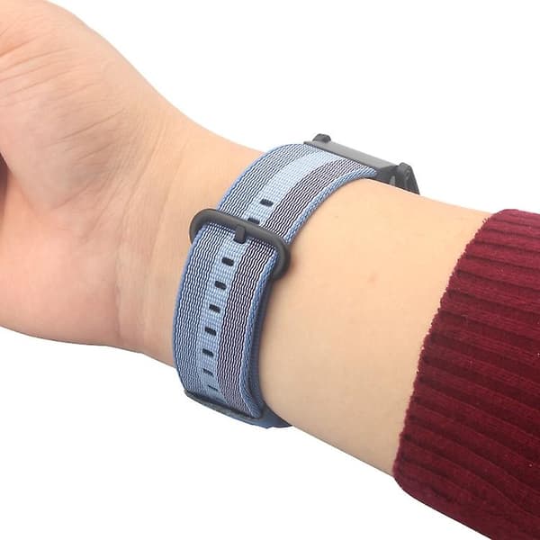 Til Garmin Fenix ​​5 Quick Release Nylon urrem Lake Blue