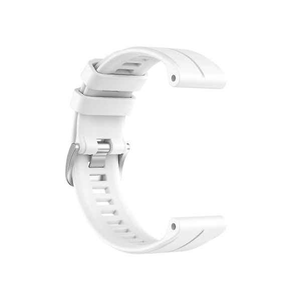 Rem for Garmin Approach S60 22 mm hvit ensfarget silikonklokke