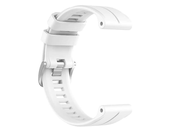 Rem til Garmin Fenix 6 Sapphire Gps 22Mm Hvid Solid Farve Silikone Urrem