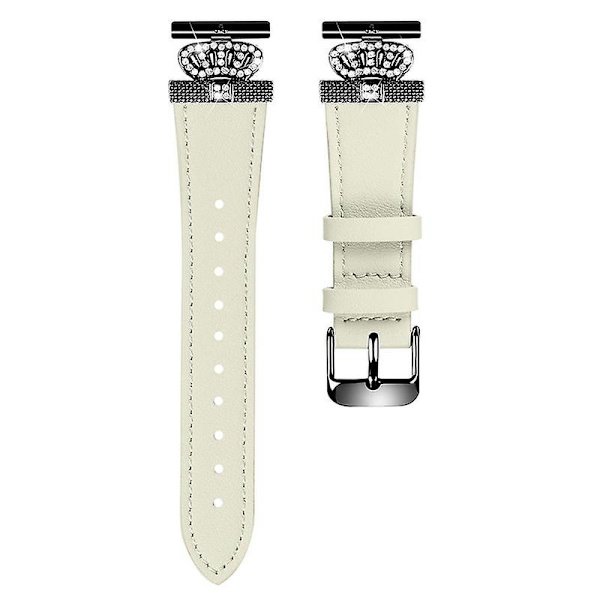 Svart läderklockarmband med kontakt för Huawei Watch 2/gt 2 42mm / Gt 3 42mm Apricot