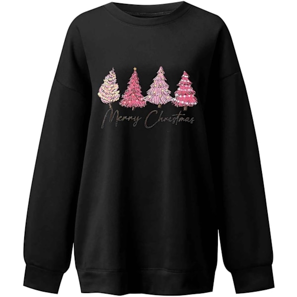 Dame Jule Sweatshirts Udsalg Oversize Rund Hals Toppe med