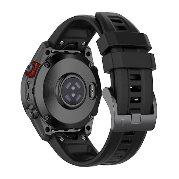 Til Garmin Fenix ​​7x Quick Release Silikone Urrem Black