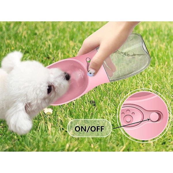 Hundevandflaske, kæledyrsrejsevandskål udendørs kantinekedel med aftagelig kop til hunde