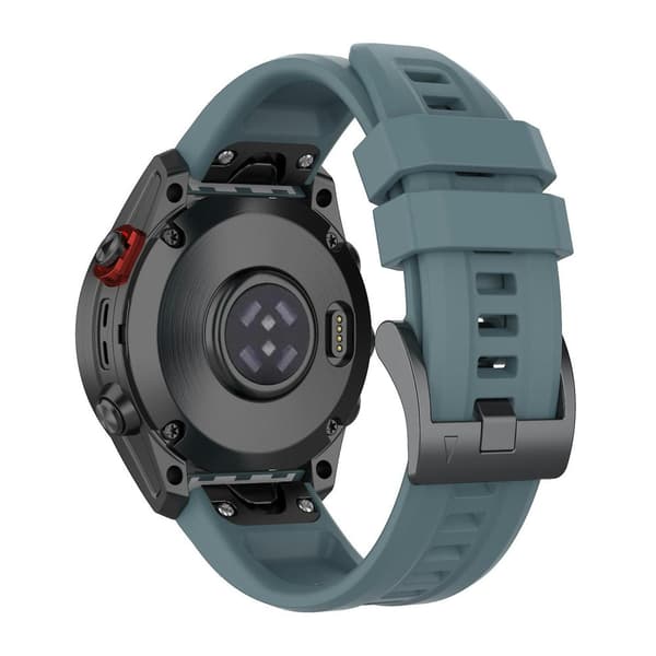 22mm Hurtigutløselig Silikonrem for Garmin Fenix 7X Navy Blue