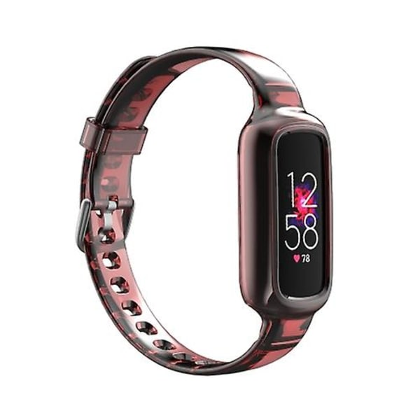 För Fitbit Luxe Silicone Integrated Watch Band Red