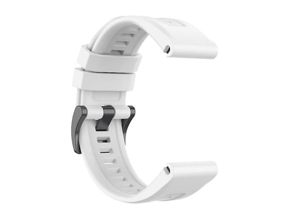 Rem til Garmin Fenix 7X Quick Release Silikonurrem Hvid