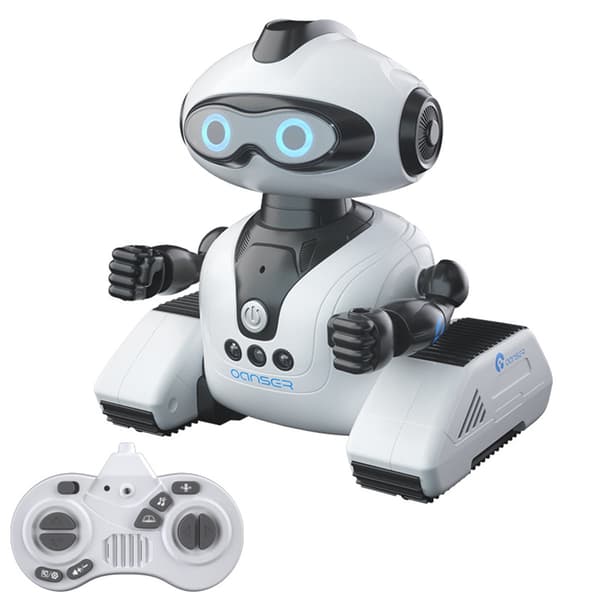 Fjärrkontroll Emo Robot Leksak med Musik och LED-ögon RC Intelligent Walking Dancing
