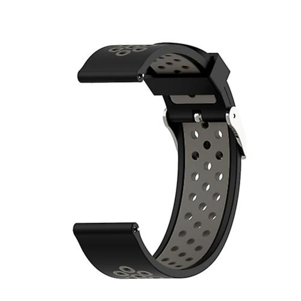 För Garmin Forerunner 245 Tvåfärgsrem Black - Ash