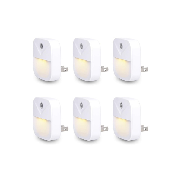 LED nattlys varm hvit nattlys sensor skumring til daggry soverom bad kjøkken gang trapper effektivitet