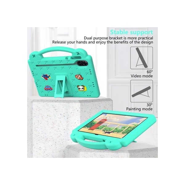 Fodral för Honor Pad X9 / Pad X8 Pro (11,5 tum) Anti-Drop med Stativ Grön