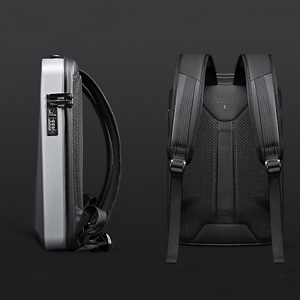 Bange Bg-22201 Business Hard Shell Datorväska Herr Ryggsäck Vattentät Bagage Titanium