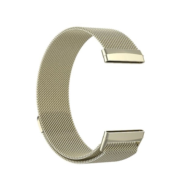 For Fitbit Versa 4 Milanesisk Magnetisk Metallvevd Klokkereim OLS Official Gold