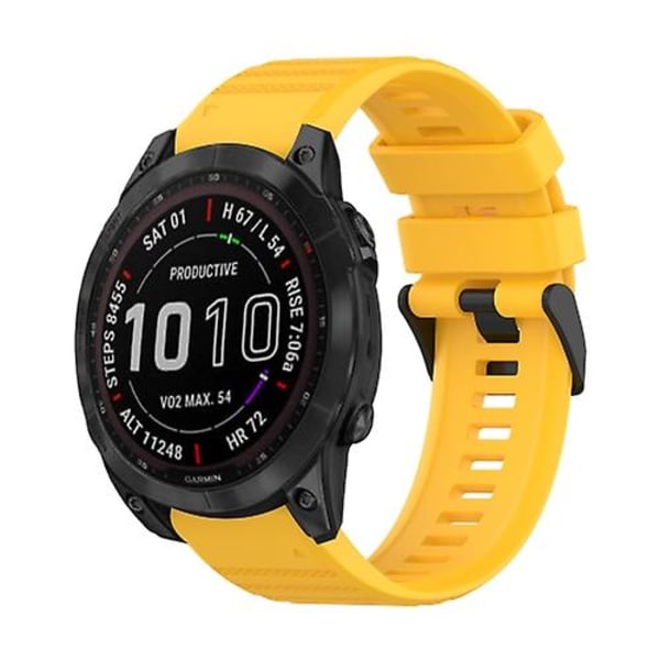 Garmin Fenix ​​7 Solar 22 mm vaakasuora rakenne watch ranneke irrotustyökalulla Yellow