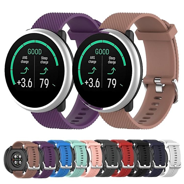 Til Polar Ignite Fashion Textured Silicone Replacement Watch Band White