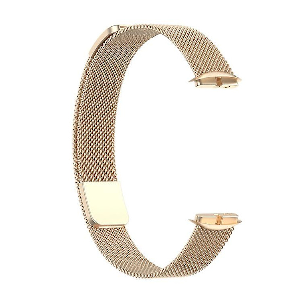 Erstatningsstropp i rustfritt stål Magnetisk Milan Fashion-armbånd for Fitbit Luxe champagne gold