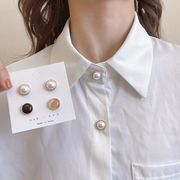 Magnetisk skjerf Brosje Multi-bruk Magnetic Button Brosje Pin Pearl Pin For Women 3