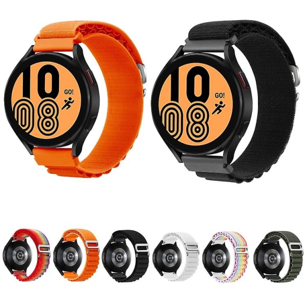 För Garmin Forerunner 255s / Venu 2s Universal Nylon Watch Band Orange
