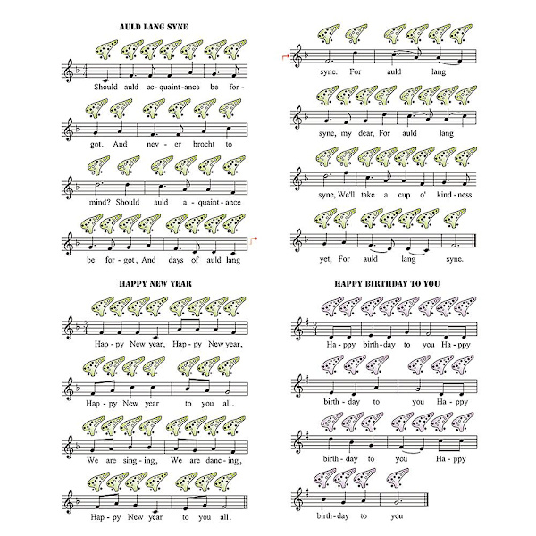 12 reikää pyöreä pää, keraaminen Ocarina Alto C käsinmaalattu soitin kaulanauhalla Music Score suojapussi musiikin ystävälle ja oppijalle Landscape