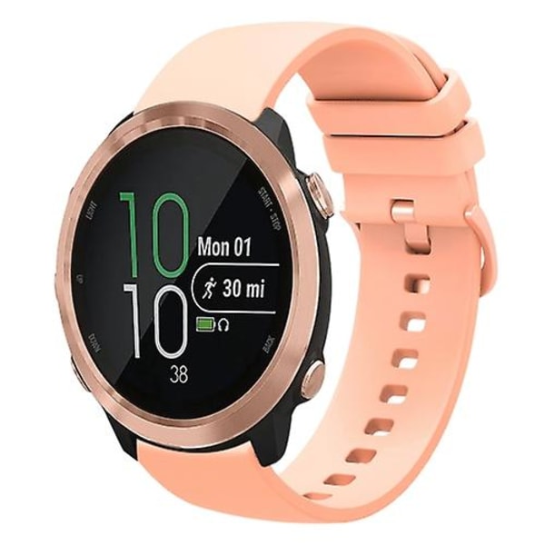 För Garmin Forerunner 645 20mm enfärgad mjukt watch Pink
