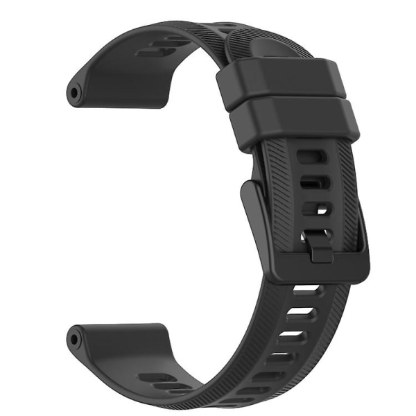 For Garmin Fenix ​​5 Plus 22 mm ensfarget silikonklokkerem Black