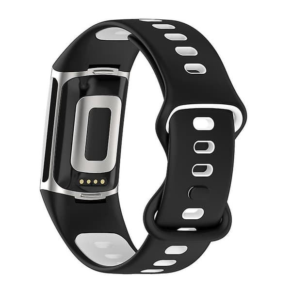 Fitbit Charge 5:n kaksiväriselle watch Black White