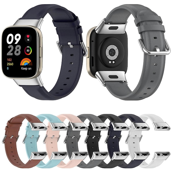 Läderrem för Xiaomi Redmi Watch 3 / Mi Watch Lite 3 Light Blue