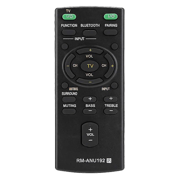 -anu192 Bluetooth-højttalerfjernbetjening til Sound Bar Sact60bt -wct60 Sswct60 Ht-ct60bt Htct60bt S