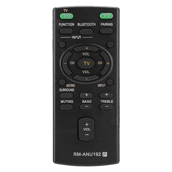 -anu192 Bluetooth-høyttalerfjernkontroll for lydplanke Sact60bt -wct60 Sswct60 Ht-ct60bt Htct60bt S