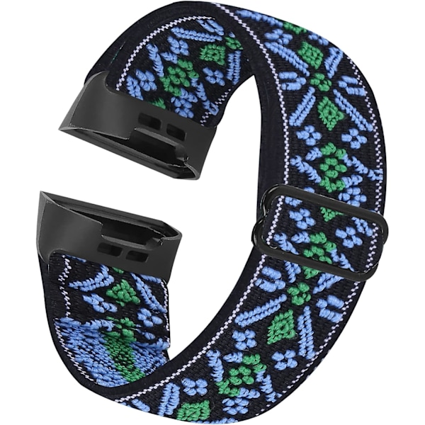 Justerbar elastisk nylon sportsarmbånd for Fitbit Charge 3/4
