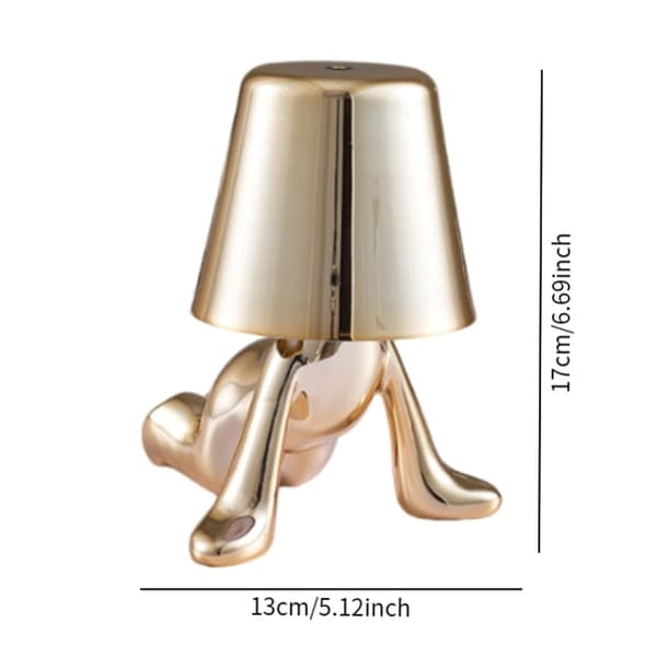 Trådløs bordlampe for nattbord, USB oppladbar, berøringskontroll, 3 lysmoduser (E/sølv)
