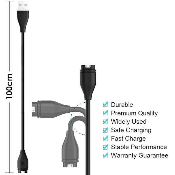 Lader for Garmin Forerunner 45/45S/935/245/55 Music USB-ladekabel