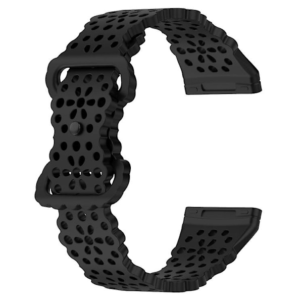 För Fitbit Versa 4 / 3 / Sense 1 / 2 spets ihåligt watch Black