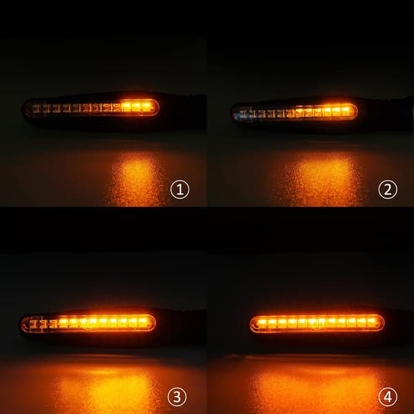 Moottoripyörän vilkut Virtaavat suuntavilkut - 12V (4 kpl pakkaus)
