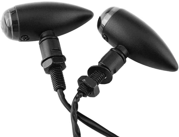 Motorcykel Blinklys Indikatorlys Lampe Sort