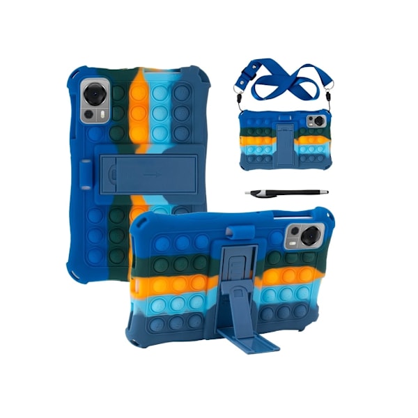 Til Iplay 50/60 Mini/60 Mini Pro 8.4 tommer tablet, mørkeblå farverig silikone stødsikkert etui