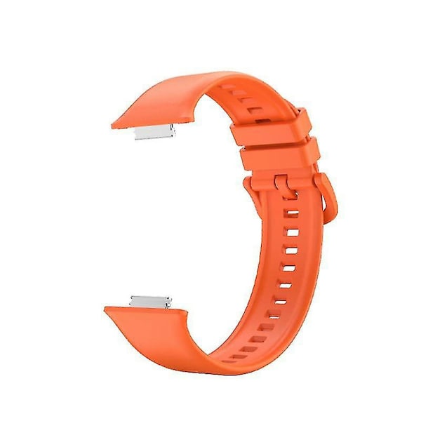 Justerbart mjukt ersättningsarmband i silikon till Huawei Watch Fit 2 Orange, Orange Style B