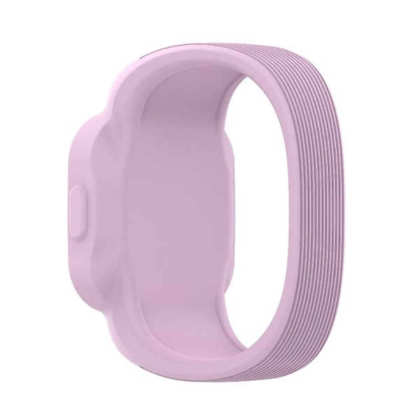 For Garmin Vivofit Jr3 No Buckle Silicone Pure Color Watch Band Light Purple