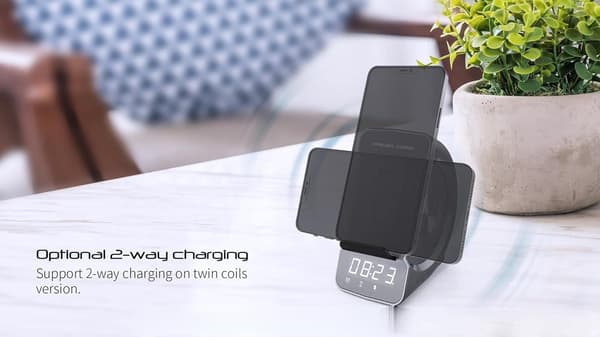 Väckarklocka Trådlös Laddning Bluetooth Högtalare Klocka Alarm Cloc