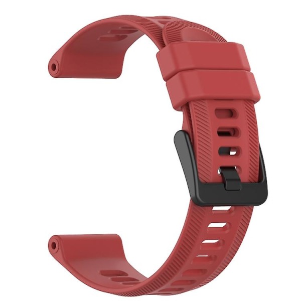 Til Garmin Fenix ​​6 Sapphire Gps 22mm ensfarvet silikone urrem Red